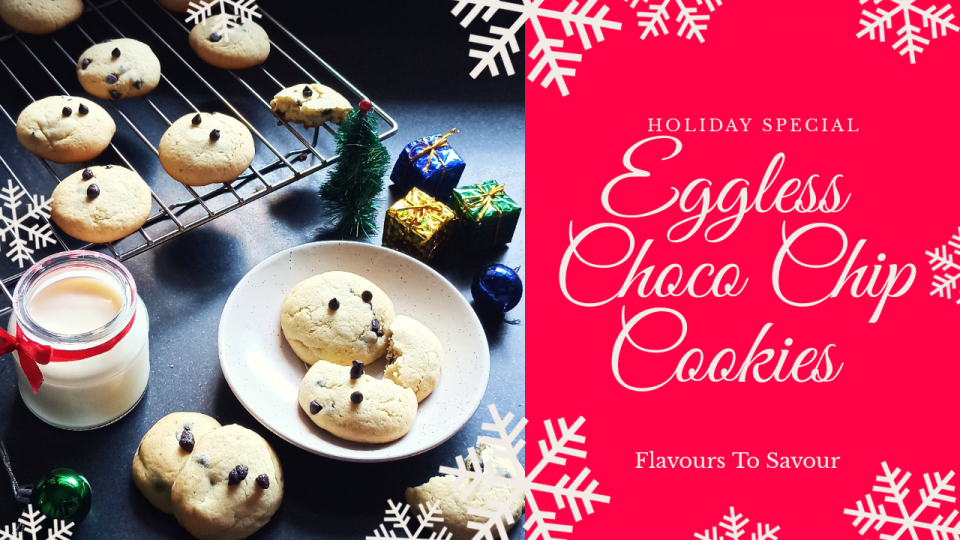 Eggless Chocolate Chip Cookies Recipe